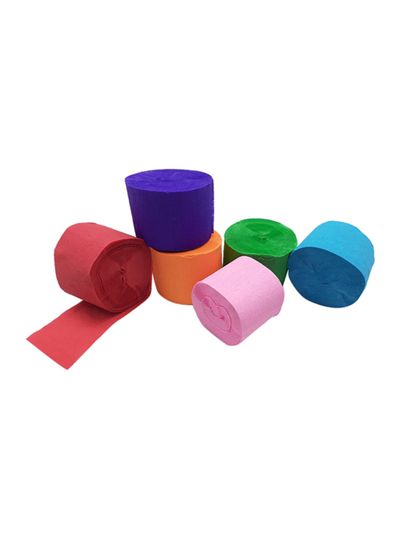 Craftbox 6-Piece Colours Crepe Roll Set, Multicolor