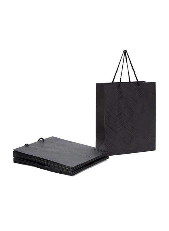 Sarvah Plain Gift Bag Set, 12-Piece, Black
