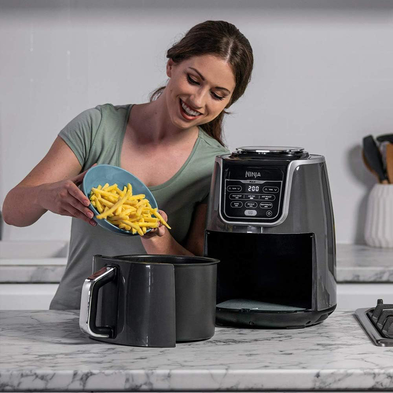 Ninja 5.2L Electric Aluminum Air Fryer, 1750W, Af160, Grey/Black