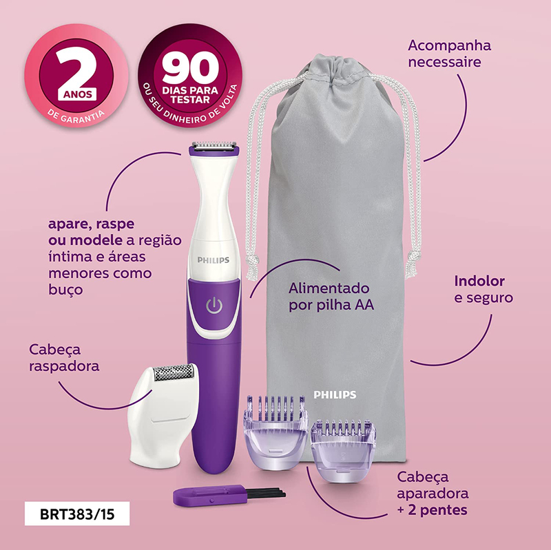 Philips Essential Bikini Trimmer, Brt38315, Purple