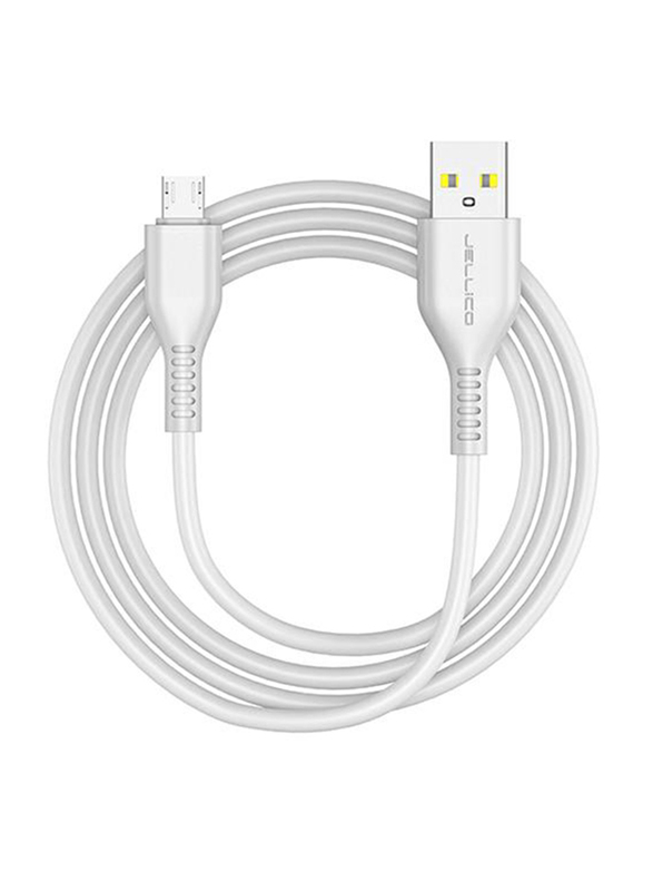 

Jellico 1-Meter KDS-30 Micro USB Cable, Fast Charging 3.1A USB Type A Male to Micro USB, White