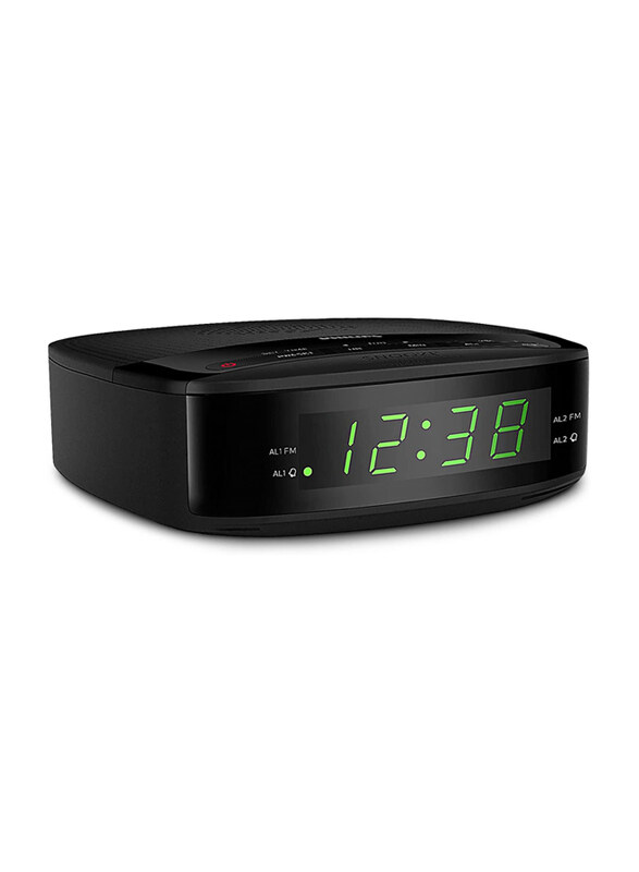 

Philips LED Display Radio Alarm Clocks for Bedrooms, Black