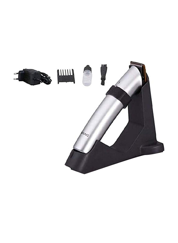 

Dingling Shaver Professional Hair Cliper beard Trimmer, RF-608, Silver/Black
