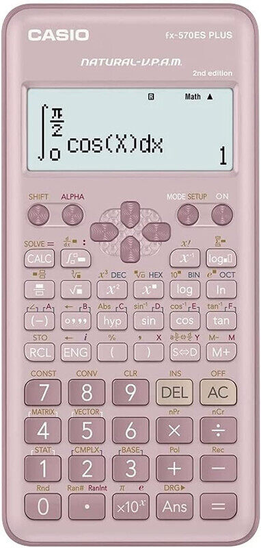 

Casio Standard Scientific Calculators Non Programmable 10 + 2 digits 417 Functions Pink Color FX-570ESPLUS2PKWDT.