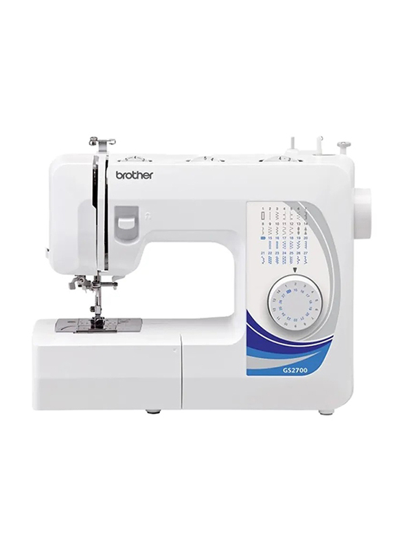 Brother Mini Computerized Sewing Machine, GS2700, White/Blue