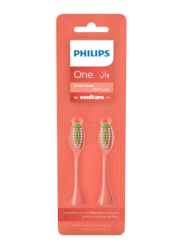 

Philips One by Sonicare Brush Heads, Miami Coral, BH1022/02, 2 Piece