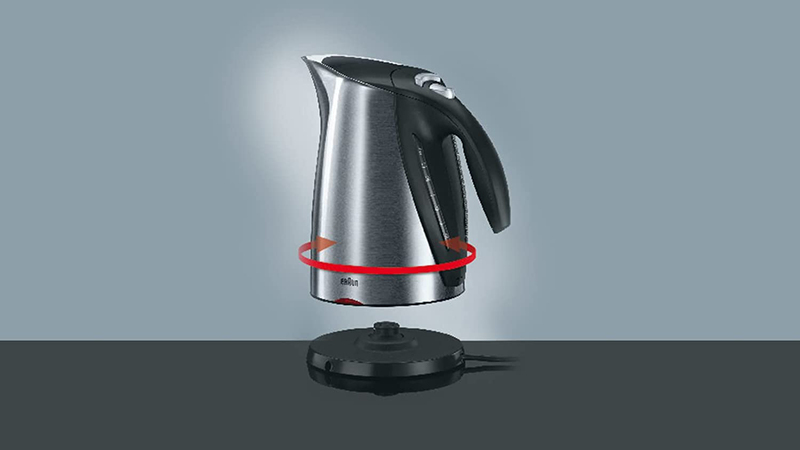 Braun 1.7L Stainless Steel Electric Water Kettle, 2200W, WK600, Grey