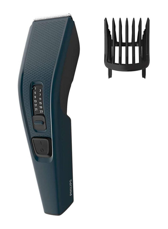 

Philips Hair Clipper Series 3000 Corded Hair Clipper with 13 Length Settings and Stainless Steel Blades, HC3505/15, Blue