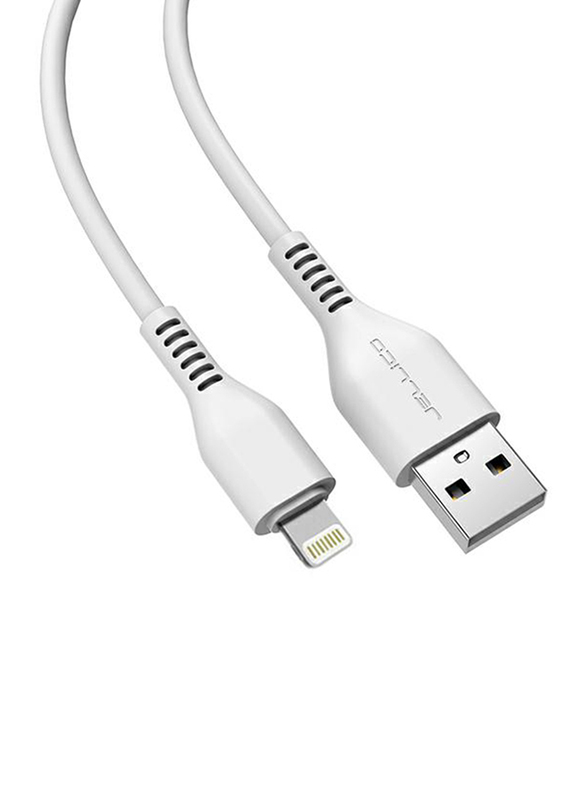 Jellico 1-Meter KDS-30 Lightning Cable, Fast Charging 3.1A USB Type A Male to Lightning, White