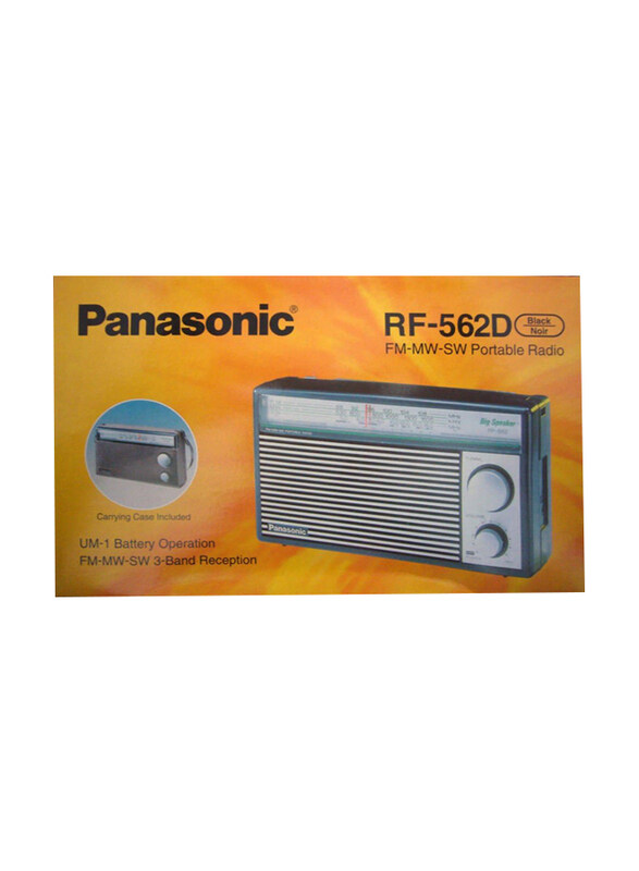 

Panasonic FM/MW/SW 3 Band Battery Operated Radio, RF-562DD, Black