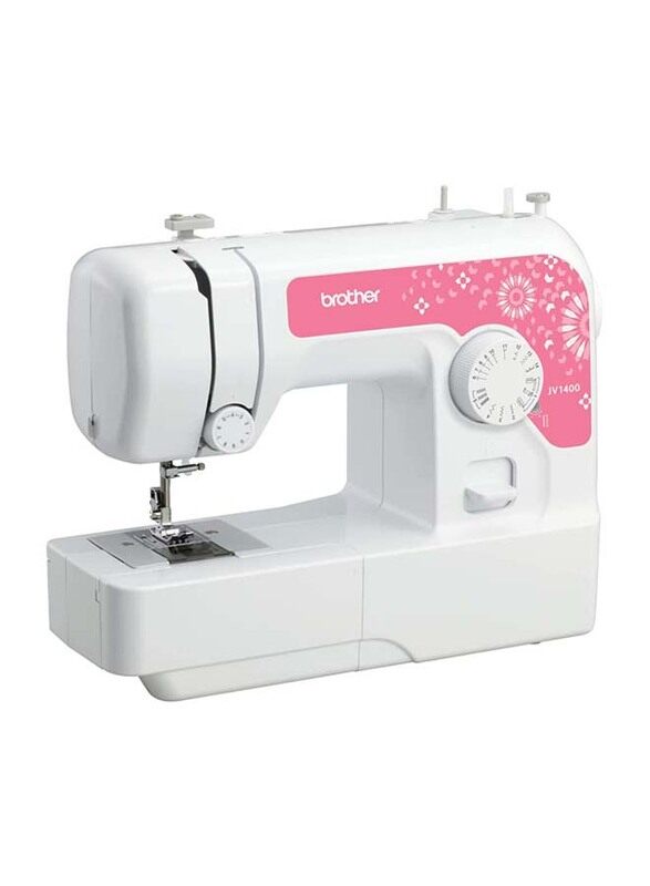 Brother Sewing Machine, JV 1400, White/Pink