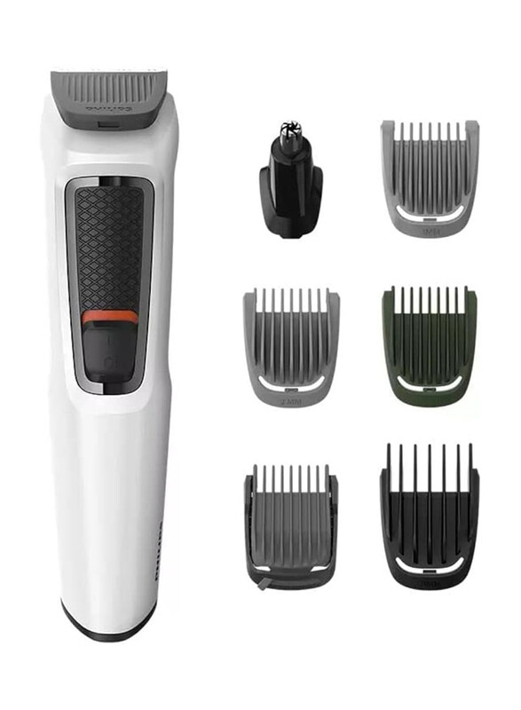 

Philips Multi-Grooming Series 3000 7-in-1 for Face-Hair-Body-Nose and Ear Kit Grooming Kit, MG3721/65, White