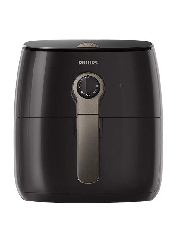 Philips 0.8L Premium Air Fryer With Rapid Air Technology, 1500W, HD9721/11, Black/Brown