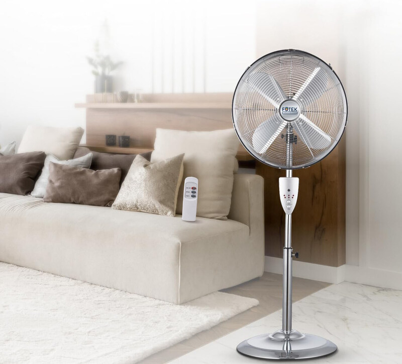 

Futek 16-inch 2-in-1 Pedestal Stand Fan with Remote, Silver