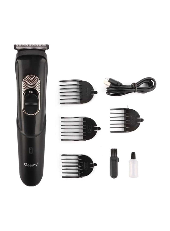 Geemy Professional Rechargeable Hair Trimmer, GM-6583, Black