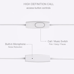 Golf Space In-Ear Wired Premium Metallic Hi-Fi Stereo Earphone, GFM-16, White