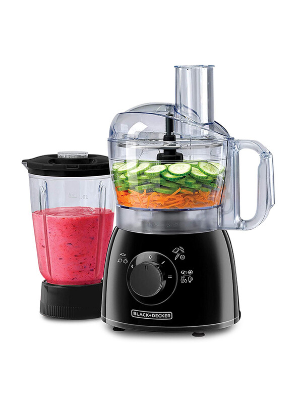 

Black+Decker Food Processor with Blender Jar, 400W, FX400B-B5, Black
