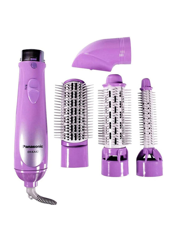 

Panasonic 4-In-1 Hair Styler Blow Brush, EHKA42, Purple