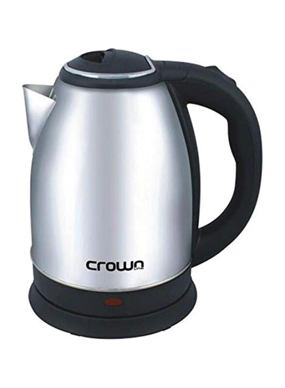 Crownline 1.8L Electric Kettle, 1500W, KT 157, Silver/Black