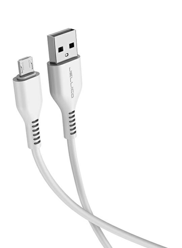Jellico 1-Meter Micro USB Cable, Fast Charging 3.1A USB Type A Male to Micro USB, KDS-30M, White