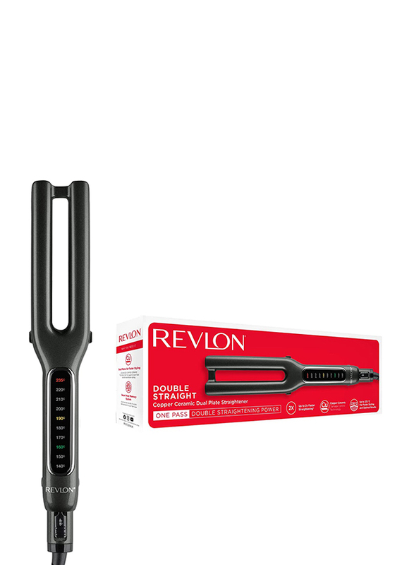 Revlon Double Straight Hair Straighteners, RVST2204UK, Black