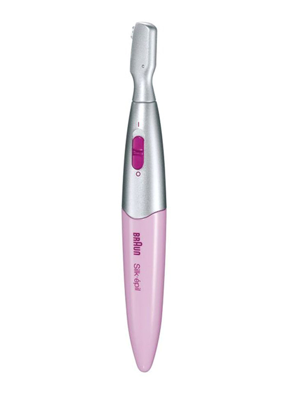 Braun Silk-epil FG1100 Silk Finish 3-in-1 Bikini Styler Trimmer Epilator with 4 Attachments, 5 Pieces, Pink/Silver