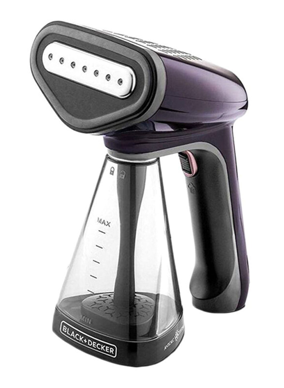 

Black+Decker Handheld Portable Garment Steamer, 1500W, HST1500, Black/Clear
