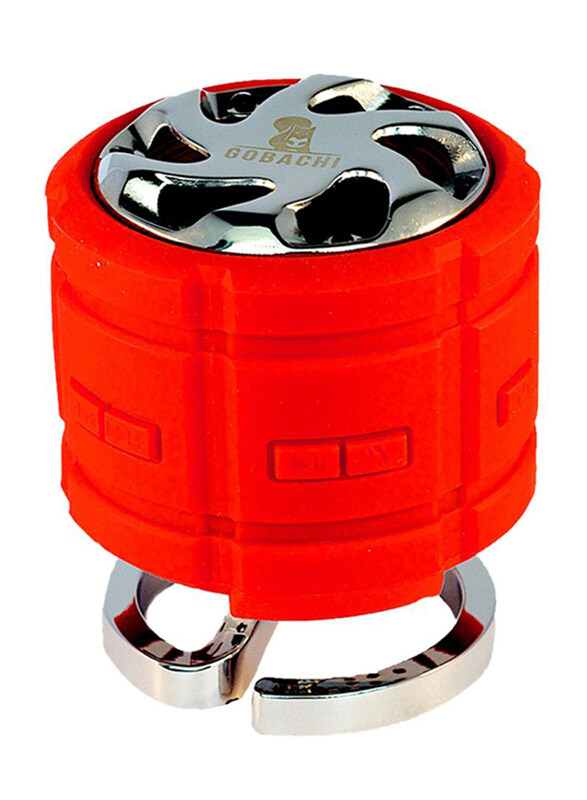 

Gobachi Cyclone Portable Bluetooth Speaker, Red/Black