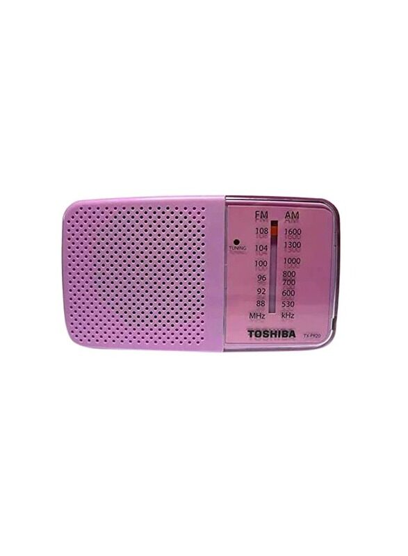 

Toshiba Portable AM/FM Pocket Radio, TX-PR20, Pink