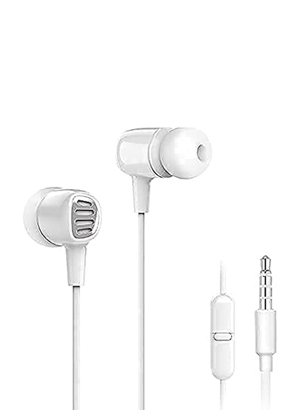 Jellico In-Ear Wired Sport Earphone with Mic, CT-27, White