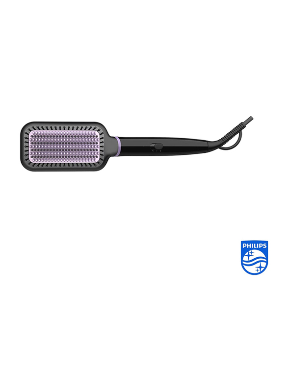 Philips StyleCare Essential Heated Hair Straightening Brush, BHH880, Black