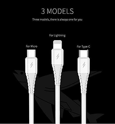 Golf Space 1-Meter Lightning USB Cable, USB Type A to Lightning 3A Fast Charging Data Cable for Apple Devices, SL-01I, Black