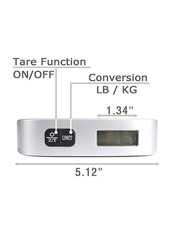Camry Electronic Luggage Scale, EL-10, Silver/Black