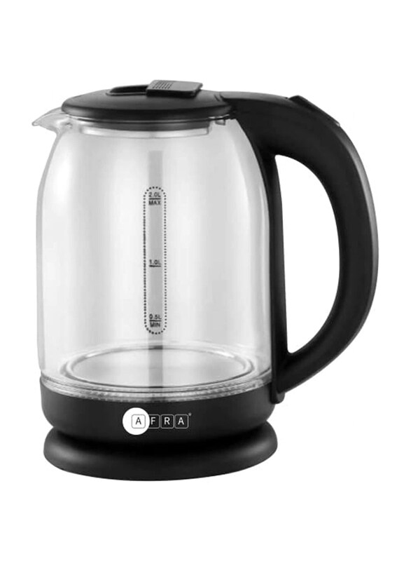 

AFRA 1.8L Electric Glass Japan Kettle, 1500W, AF-1820KTGL, White/Clear