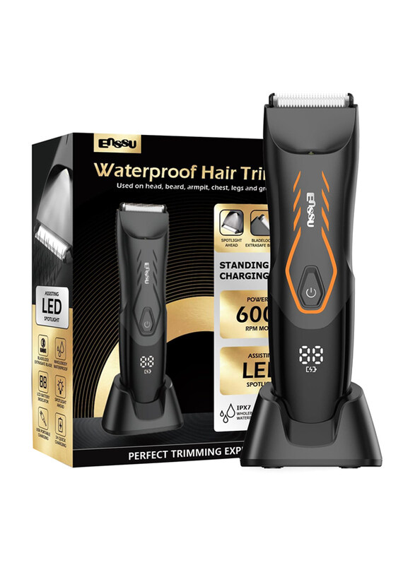 

ENSSU Body Hair Trimmer for Men, Black/Orange