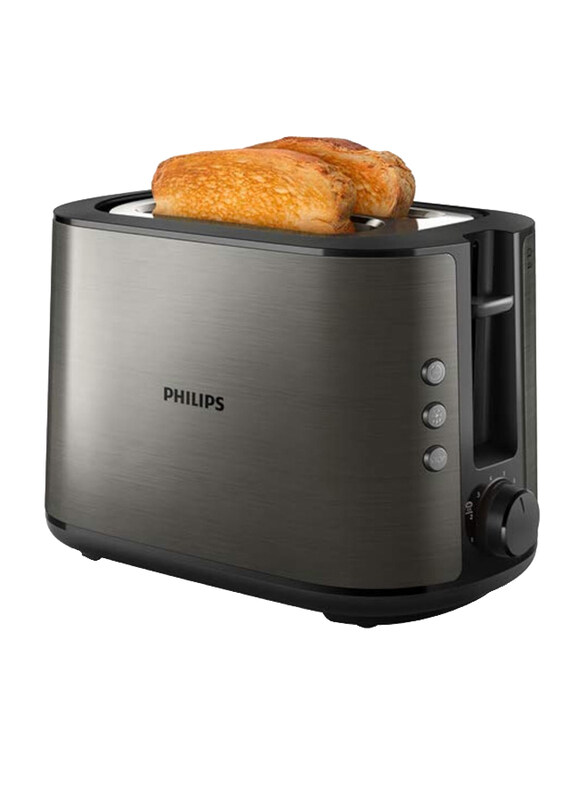 

Philips 2 Slice Viva Collection Toaster, 950W, HD2650/80, Titanium