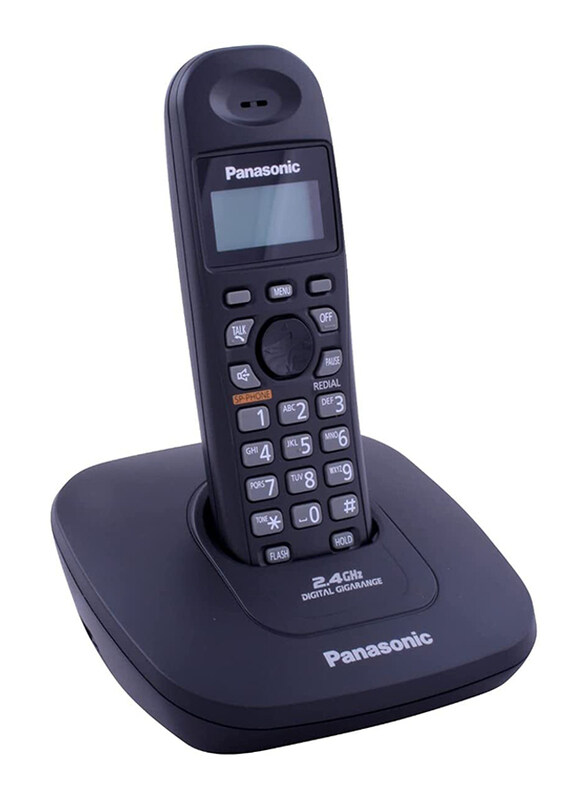 Panasonic 2.4GHz Digital Cordless Phone, KX-TG3611SX, Black
