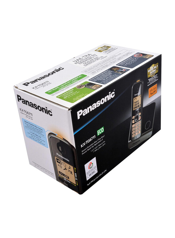 

Panasonic KXTG6711 DECT Cordless Phone, Black