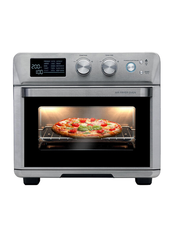 

Kenwood 25L 2-in-1 Toaster Oven & Air Fryer-Oven Toaster Grill with Large Capacity, 1700W, MOA25.600BK, Silver