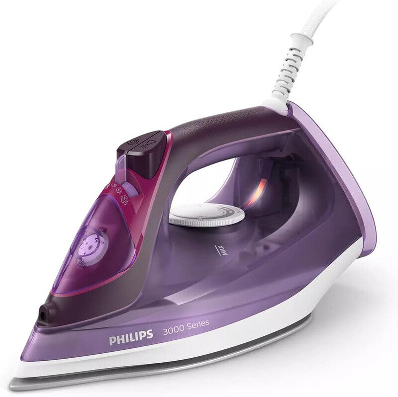 

Philips 3000 Series Steam iron DST3041/36, 2600 W,200 g steam boost,40 g/min continuous steam,270ml watertank, 1 years warranty UAE Version