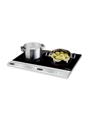 Prestige Double Infrared Cooktop, 2800W, PR81513, Black/White