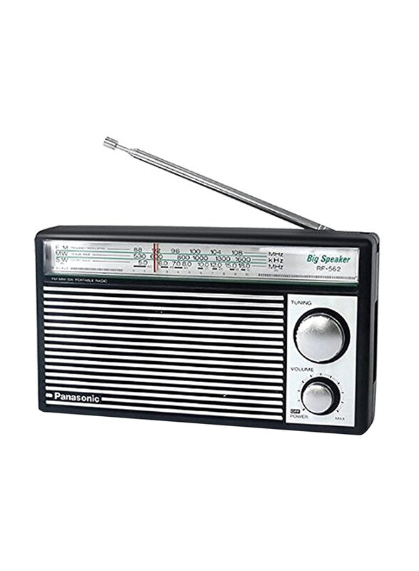 

Panasonic Shortwave Transistor Battery Operated Portable Radio, Black