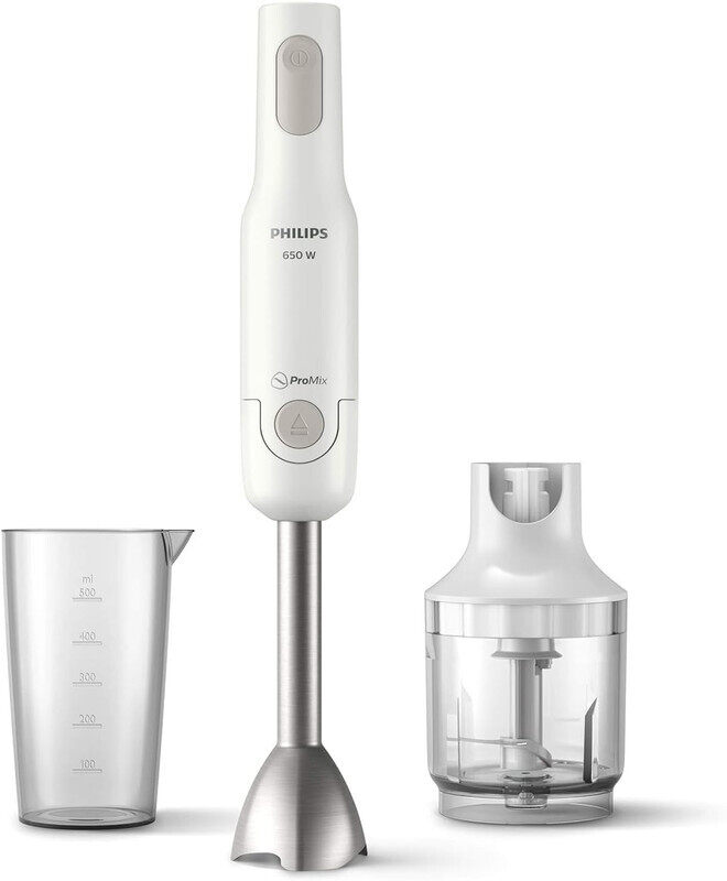 

PHILIPS 650W with metal bar, promix, 0.5l, compact chopper, white, 3 pin HR2535/01 2 years warranty