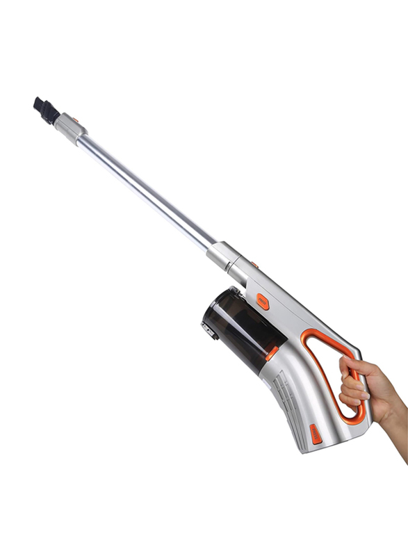 Khind 2-in-1 Stick and Hand-held Stick Vacuum Cleaner with HEPA Filter, VC9675, Light Grey/Orange