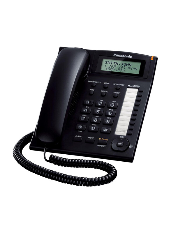 

Panasonic KX-TS880B Integrated Corded Telephone, Black