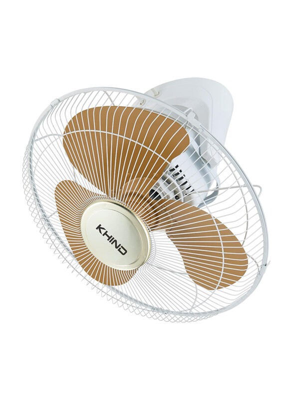 

Khind 16-Inch Auto Fans, 2 Piece, White/Gold