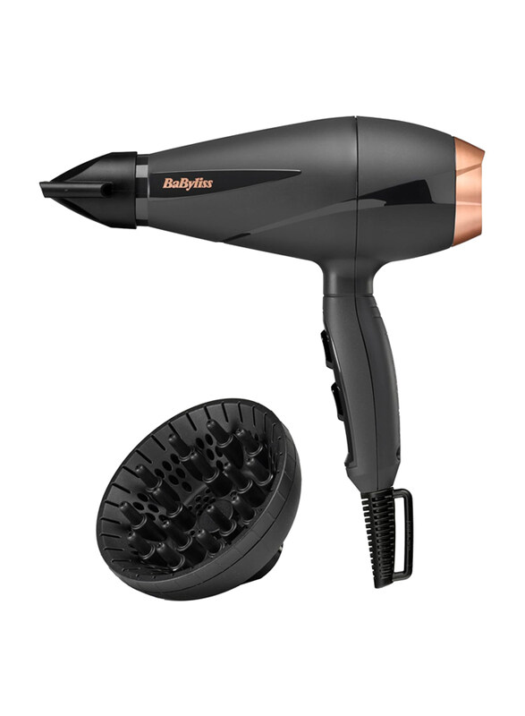 

BaByliss Smooth Pro Corded Hair Dryer, 2100W, 6709DE, Black/Pink Gold