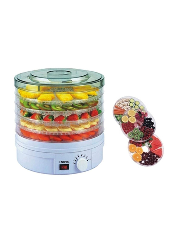 

Nova Kitchen Appliance Food Dehydrators, 245W, NFS-9009FD, White