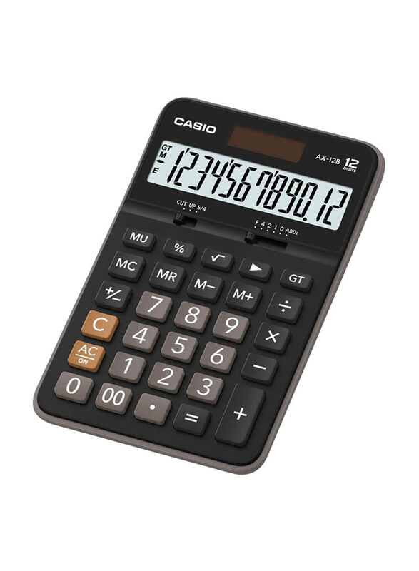 

Casio AX-12B LCD Electronic Calculator, Black