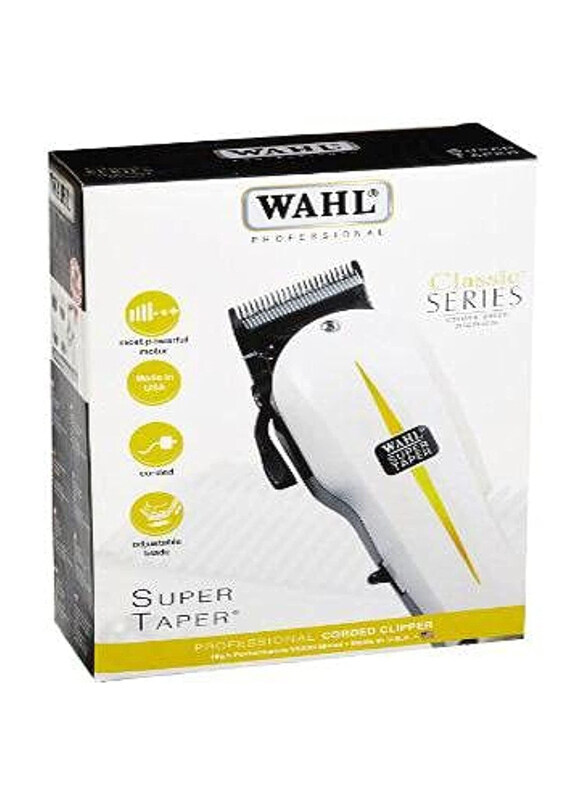 

Wahl Super Taper Hair Clipper, 4008-0480, White/Black